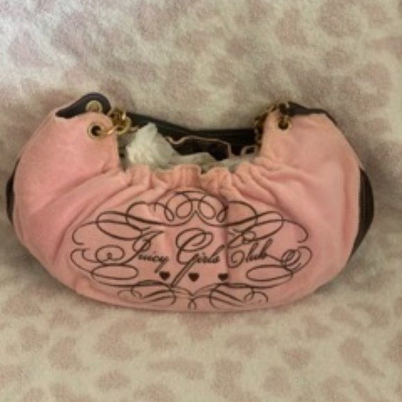 Juicy Couture Handbags - RARE Vintage Juicy Couture JUICY Girls Club, pink and brown handbag
